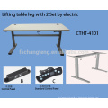 Châssis de levage électrique avec 2 colonnes de levage et roues verrouillables 4 hauteurs de mémoire préréglées